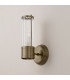 Fairport 1 Light Glass Rod Wall E14 IP44 Antique Brass/Clear Glass Rods-10