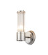 Fairport 1 Light Glass Rod Wall E14 IP44 Polished Nickel/Clear Glass Rods-1