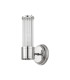 Fairport 1 Light Glass Rod Wall E14 IP44 Polished Nickel/Clear Glass Rods-4