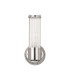 Fairport 1 Light Glass Rod Wall E14 IP44 Polished Nickel/Clear Glass Rods-9
