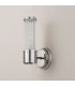 Fairport 1 Light Glass Rod Wall E14 IP44 Polished Nickel/Clear Glass Rods-10