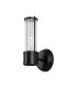Fairport 1 Light Glass Rod Wall E14 IP44 Satin Black/Clear Glass Rods-4