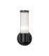 Fairport 1 Light Glass Rod Wall E14 IP44 Satin Black/Clear Glass Rods-5