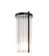 Fairport 1 Light Glass Rod Wall E14 IP44 Satin Black/Clear Glass Rods-6