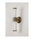 Fairport 2 Light Glass Rod Wall Up & Down E14 IP44 Antique Brass/Clear Glass Rods-10
