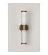 Fairport 2 Light Glass Rod Wall Up & Down E14 IP44 Antique Brass/Clear Glass Rods-12