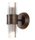 Fairport 2 Light Glass Rod Wall Up & Down E14 IP44 Bronze/Clear Glass Rods-7