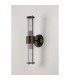 Fairport 2 Light Glass Rod Wall Up & Down E14 IP44 Bronze/Clear Glass Rods-10