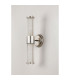 Fairport 2 Light Glass Rod Wall Up & Down E14 IP44 Polished Nickel/Clear Glass Rods-10
