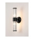 Fairport 2 Light Glass Rod Wall Up & Down E14 IP44 Satin Black-3