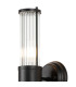 Fairport 2 Light Glass Rod Wall Up & Down E14 IP44 Satin Black-7