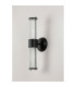 Fairport 2 Light Glass Rod Wall Up & Down E14 IP44 Satin Black-10