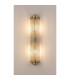 Fairport 2 Light Glass Rod Wall E14 IP44 Antique Brass/Clear Glass Rods-3