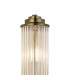 Fairport 2 Light Glass Rod Wall E14 IP44 Antique Brass/Clear Glass Rods-8