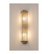 Fairport 2 Light Glass Rod Wall E14 IP44 Antique Brass/Clear Glass Rods-11