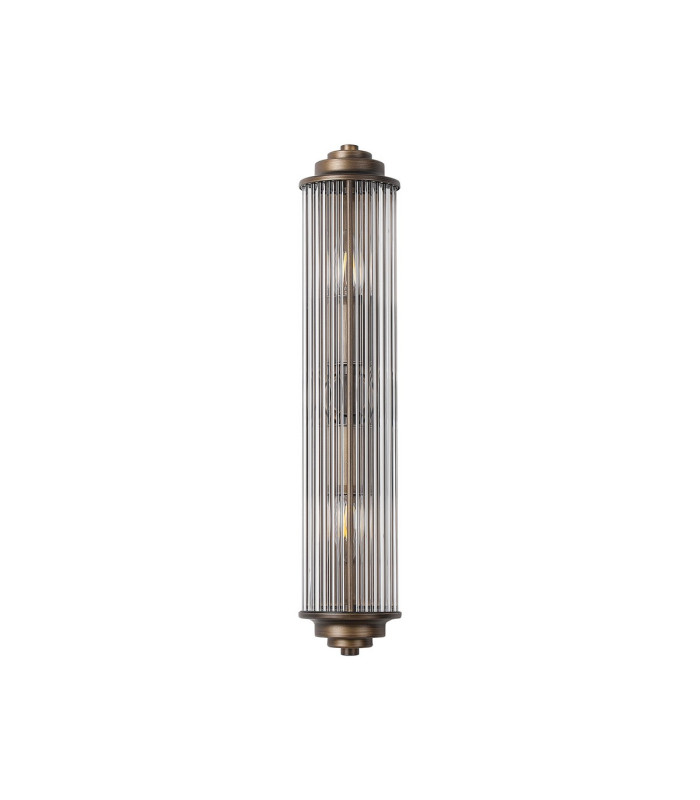 Fairport 2 Light Glass Rod Wall E14 IP44 Bronze/Clear Glass Rods-4