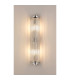 Fairport 2 Light Glass Rod Wall E14 IP44 Polished Nickel/Clear Glass Rods-3