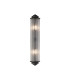 Fairport 2 Light Glass Rod Wall E14 IP44 Satin Black/Clear Glass Rods-1