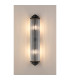 Fairport 2 Light Glass Rod Wall E14 IP44 Satin Black/Clear Glass Rods-3