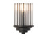 Fairport 2 Light Glass Rod Wall E14 IP44 Satin Black/Clear Glass Rods-7