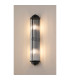 Fairport 2 Light Glass Rod Wall E14 IP44 Satin Black/Clear Glass Rods-11