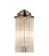 Fairport 2 Light Glass Rod Wall G9 IP44 Antique Brass/Clear Glass Rods-7