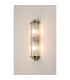 Fairport 2 Light Glass Rod Wall G9 IP44 Antique Brass/Clear Glass Rods-11
