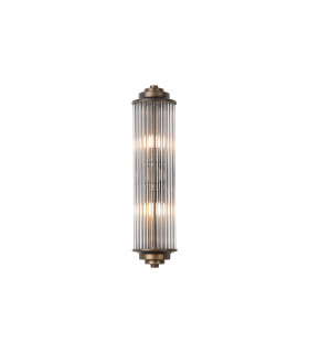 Fairport 2 Light Glass Rod Wall G9 IP44 Bronze/Clear Glass Rods-1