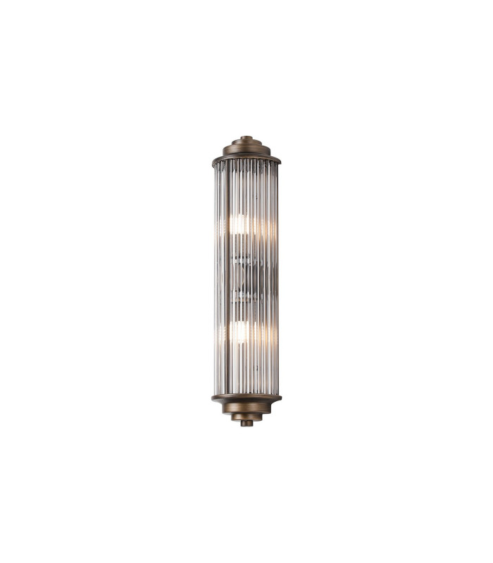 Fairport 2 Light Glass Rod Wall G9 IP44 Bronze/Clear Glass Rods-5
