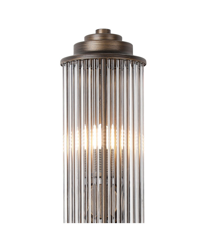 Fairport 2 Light Glass Rod Wall G9 IP44 Bronze/Clear Glass Rods-7