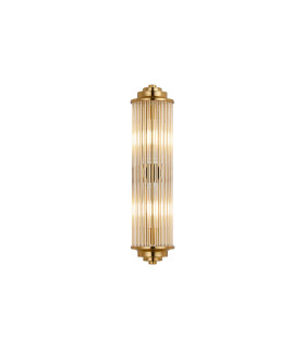 Fairport 2 Light Glass Rod Wall G9 IP44 Gold/Clear Glass Rods-1