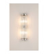 Fairport 2 Light Glass Rod Wall G9 IP44 Polished Nickel/Clear Glass Rods-3