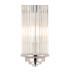 Fairport 2 Light Glass Rod Wall G9 IP44 Polished Nickel/Clear Glass Rods-6