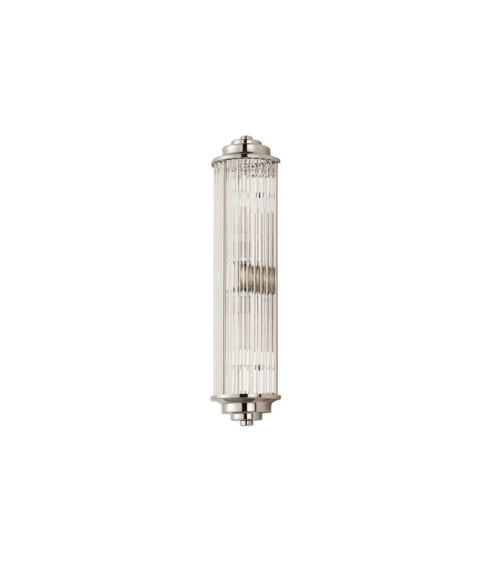 Fairport 2 Light Glass Rod Wall G9 IP44 Polished Nickel/Clear Glass Rods-9