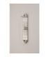 Fairport 2 Light Glass Rod Wall G9 IP44 Polished Nickel/Clear Glass Rods-12