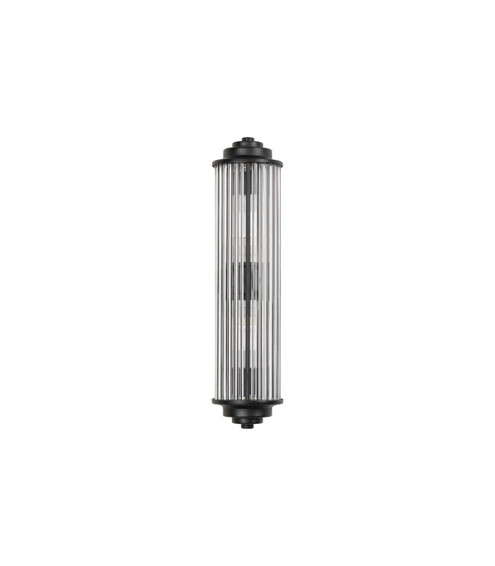 Fairport 2 Light Glass Rod Wall G9 IP44 Satin Black/Clear Glass Rods-5