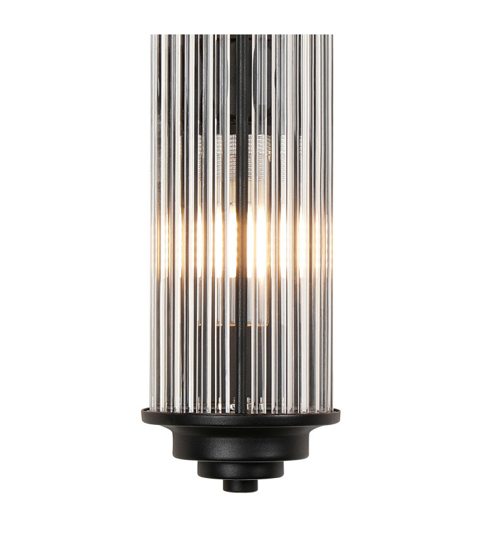 Fairport 2 Light Glass Rod Wall G9 IP44 Satin Black/Clear Glass Rods-7