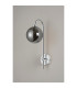 Tivoli Curved Arm Wall Light 1 Light G9 IP44 Polished Chrome/Smoke Smooth Round Glass-7