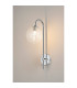 Tivoli Curved Arm Wall Light 1 Light G9 IP44 Polished Chrome/Clear Ribbed Round Glass-3