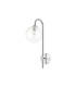 Tivoli Curved Arm Wall Light 1 Light G9 IP44 Polished Chrome/Clear Ribbed Round Glass-4