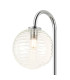Tivoli Curved Arm Wall Light 1 Light G9 IP44 Polished Chrome/Clear Ribbed Round Glass-5