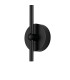 Tivoli Curved Arm Wall Light 1 Light G9 IP44 Satin Black/Smoke Ribbed Round Glass-5