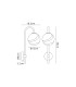 Tivoli Curved Arm Wall Light 1 Light G9 IP44 Satin Black/Grey Round Marble Effect Glass-2
