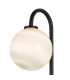 Tivoli Curved Arm Wall Light 1 Light G9 IP44 Satin Black/Grey Round Marble Effect Glass-5