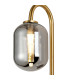 Tivoli Curved Arm Wall Light 1 Light G9 IP44 Brass Gold/Smoke Smooth Tubular Glass-5