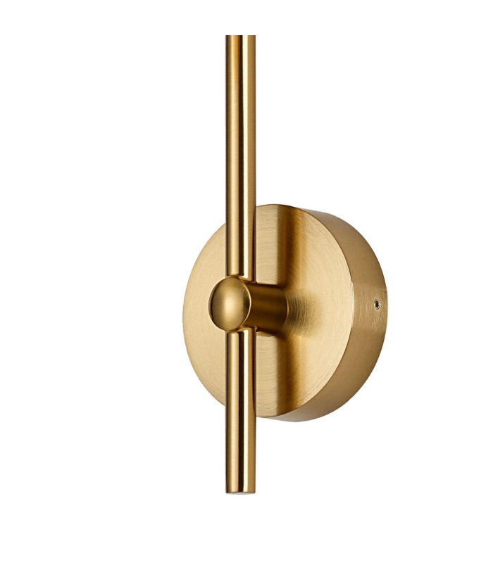 Tivoli Curved Arm Wall Light 1 Light G9 IP44 Brass Gold/Smoke Smooth Tubular Glass-6