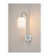 Tivoli Curved Arm Wall Light 1 Light G9 IP44 Polished Chrome/Opal Smooth Tubular Glass-3