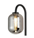 Tivoli Curved Arm Wall Light 1 Light G9 IP44 Satin Black/Smoke Smooth Tubular Glass-5
