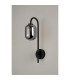 Tivoli Curved Arm Wall Light 1 Light G9 IP44 Satin Black/Smoke Smooth Tubular Glass-7