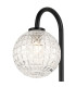Tivoli Curved Arm Wall Light 1 Light G9 IP44 Satin Black/Clear Cross Pattern Round Glass-5